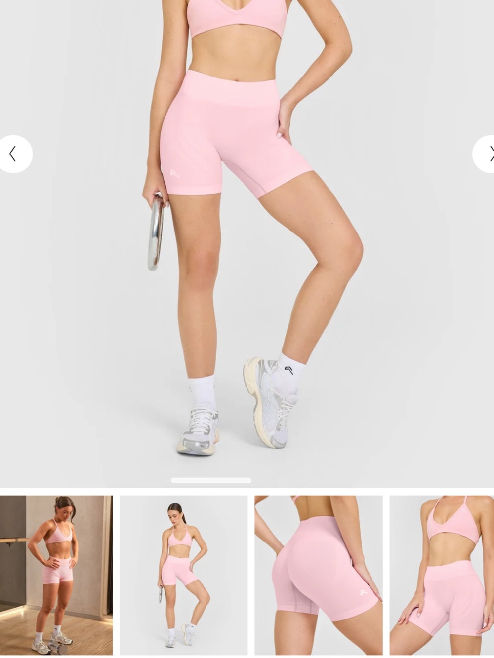 Oner Active Seamless Light Pink Women's Bike Shorts